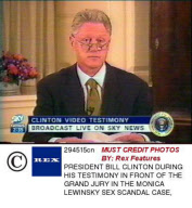 PRESIDENT BILL CLINTON DURING HIS TESTIMONY IN FRONT OF THE GRAND JURY IN THE MONICA LEWINSKY SEX SCANDAL CASE, WASHINGTON, AMERICA - 1998