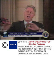 PRESIDENT BILL CLINTON DURING HIS TESTIMONY IN FRONT OF THE GRAND JURY IN THE MONICA LEWINSKY SEX SCANDAL CASE, WASHINGTON, AMERICA - 1998