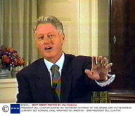 PRESIDENT BILL CLINTON DURING HIS TESTIMONY IN FRONT OF THE GRAND JURY IN THE MONICA LEWINSKY SEX SCANDAL CASE, WASHINGTON, AMERICA - 1998