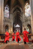 Annual Pancake Race at Ely Cathedral, Cambridgeshire, Britain - 21 Feb 2012