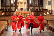Annual Pancake Race at Ely Cathedral, Cambridgeshire, Britain - 21 Feb 2012