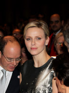 CPE/Prince Albert and Princess Charlene at Red Cross Graduation.