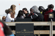 LUIS ALFONSO OF BORBON AND WIFE MARGARITA VARGAS WITH SONS IN BAQUEIRA BERET SKI STATION