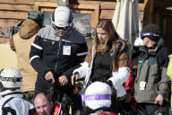 LUIS ALFONSO OF BORBON AND WIFE MARGARITA VARGAS WITH SONS IN BAQUEIRA BERET SKI STATION