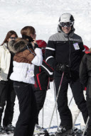 LUIS ALFONSO OF BORBON AND WIFE MARGARITA VARGAS WITH SONS IN BAQUEIRA BERET SKI STATION