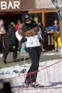 LUIS ALFONSO OF BORBON AND WIFE MARGARITA VARGAS WITH SONS IN BAQUEIRA BERET SKI STATION