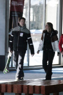 LUIS ALFONSO OF BORBON AND WIFE MARGARITA VARGAS WITH SONS IN BAQUEIRA BERET SKI STATION