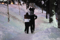 LUIS ALFONSO OF BORBON AND WIFE MARGARITA VARGAS WITH SONS IN BAQUEIRA BERET SKI STATION