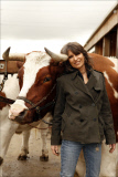 Chrissie Hynde photographed at cruelty free farm, Bhaktivedanta Manor, north London.