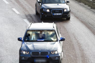 Crown Princess Victoria and Prince Daniel being driven home after the birth of their baby daughter, Haga Palace, Stockholm, Sweden - 23 Feb 2012