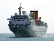 Costa Allegra crusie ship off Valencia, Spain - 07 Oct 2010