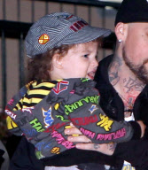 EXCLUSIVE Joel Madden with Harlow and Sparrow