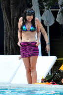 *EXCLUSIVE* Tulisa Contostavlos strips down to a little Bikini in Miami