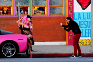 *EXCLUSIVE*  Angelynne wears pink from head to toe