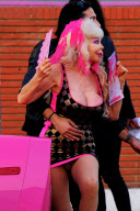 *EXCLUSIVE*  Angelynne wears pink from head to toe