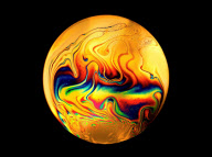 Photographer captures images of incredible patterns formed in soapy water bubbles, Ayrshire, Scotland - Feb 2012