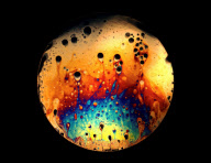 Photographer captures images of incredible patterns formed in soapy water bubbles, Ayrshire, Scotland - Feb 2012