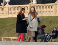Actress Jessica Alba is seen in the Jardin du Luxembourg'