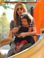 Heidi Klum Takes Her Kids To A Park In Beverly Hills