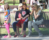 Heidi Klum Takes Her Kids To A Park In Beverly Hills