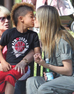 Heidi Klum Takes Her Kids To A Park In Beverly Hills
