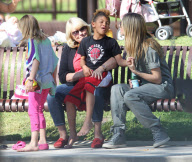 Heidi Klum Takes Her Kids To A Park In Beverly Hills