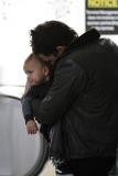 Orlando Bloom and Flynn catch a flight out of LAX