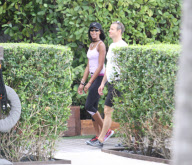Naomi Campbell and Russian billionaire boyfriend Vladimir Doronin enjoy the lunch in Miami.