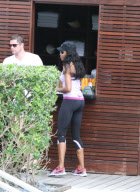 Naomi Campbell and Russian billionaire boyfriend Vladimir Doronin enjoy the lunch in Miami.
