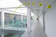 Cause and Effect suspended tennis ball art installation, Mustang Art Gallery, Alicante, Spain - Mar 2012