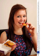 17-year-old Stacey Irvine who has eaten nothing but McDonalds chicken nuggets since she was two, Birmingham, Britain - 24 Jan 2012