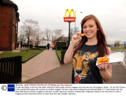 17-year-old Stacey Irvine who has eaten nothing but McDonalds chicken nuggets since she was two, Birmingham, Britain - 24 Jan 2012