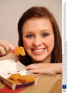 17-year-old Stacey Irvine who has eaten nothing but McDonalds chicken nuggets since she was two, Birmingham, Britain - 24 Jan 2012