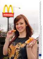 17-year-old Stacey Irvine who has eaten nothing but McDonalds chicken nuggets since she was two, Birmingham, Britain - 24 Jan 2012