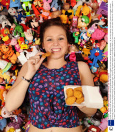 17-year-old Stacey Irvine who has eaten nothing but McDonalds chicken nuggets since she was two, Birmingham, Britain - 24 Jan 2012