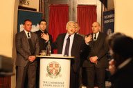 Dominique Strauss-Kahn talks at Cambridge University, Britain - 09 Mar 2012