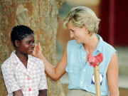 Princess Diana's visit to Angola - 1997