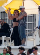 Jennifer Lopez Shows Casper Some Love On Set 