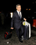 An Unshaven George Clooney Arrives By Amtrak Into Washington D.C.