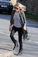 Kate Moss arriving at The Swan in Southrop, Gloucestershire, Britain - 10 Mar 2012