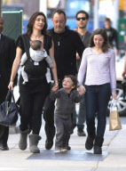 Jean Reno And Family Out In New York