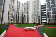 Olympic vilage construction Stratford, east London.