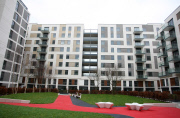Olympic vilage construction Stratford, east London.