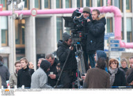 TIL SCHWEIGER - DREHARBEITEN SCHUTZENGEL POTSDAMER PLATZ