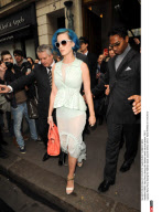PARIS: Katy Perry during the fashion week autumn-winter 2012.