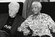 Bill Clinton and Nelson Mandela at a fund raising function at Sunninghill hospital, Johannesburg, South Africa - 13 Jul 2006