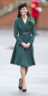 Catherine Duchess of Cambridge Presenting Shamrock to 1st Battalion Irish Guards on St Patricks Day, Aldershot, Britain - 17 Mar 2012