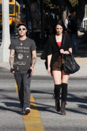 *EXCLUSIVE*  Pete Wentz and Meagan Camper :  Melrose Stroll