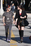 *EXCLUSIVE*  Pete Wentz and Meagan Camper :  Melrose Stroll