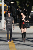 *EXCLUSIVE*  Pete Wentz and Meagan Camper :  Melrose Stroll